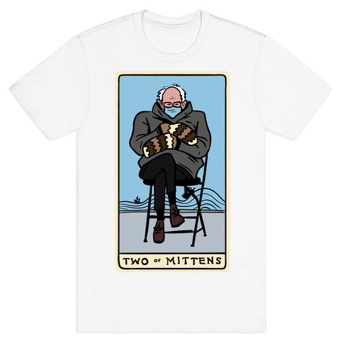 bernie t shirt mittens