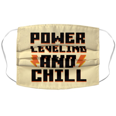 Power Leveling And Chill Accordion Face Mask