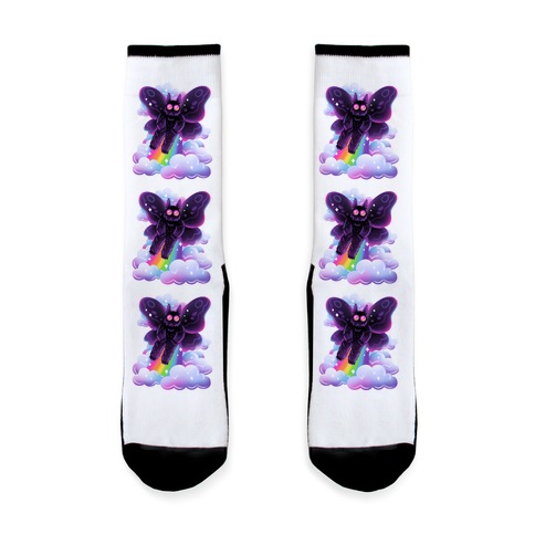 90s Neon Rainbow Mothman Sock