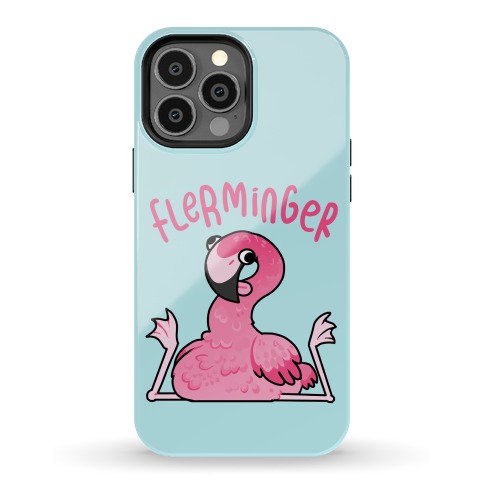 Derpy Flamingo Flerminger Phone Case