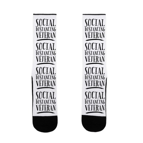 Social Distancing Veteran Sock