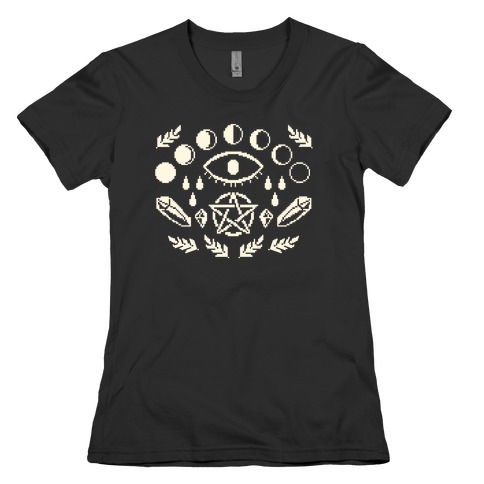 Occult Pixel Pattern Womens T-Shirt