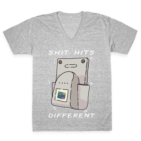 Shit Hits Different (Rumble Pack) V-Neck Tee Shirt