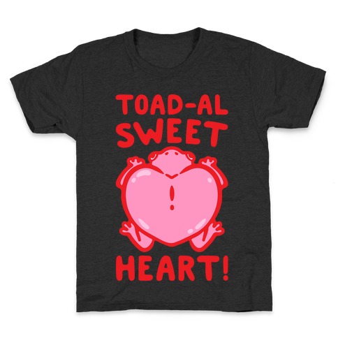 Toad-al Sweet Heart White Print Kids T-Shirt