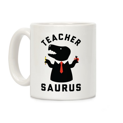 Teacher Saurus Tie Coffee Mug