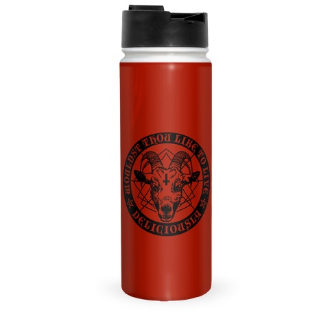 Black Philip: Wouldst Thou Like To Live Deliciously Travel Mug