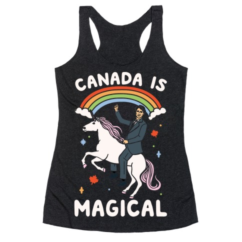 Canada Is Magical White Print Racerback Tank Top