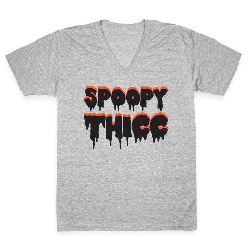 Spoopy Thicc V-Neck Tee Shirt