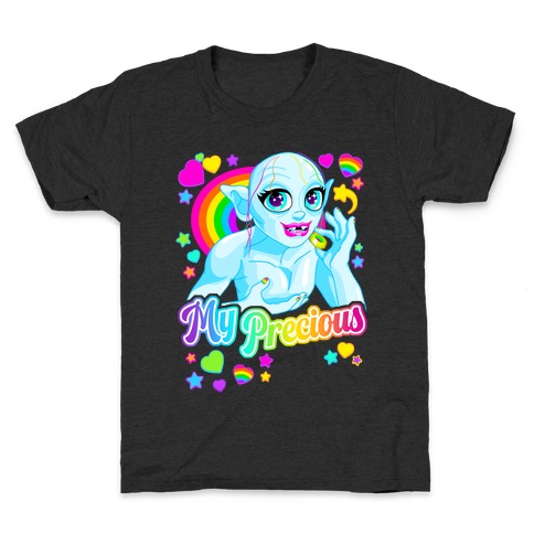 90s Neon Rainbow Gollum Kids T-Shirt