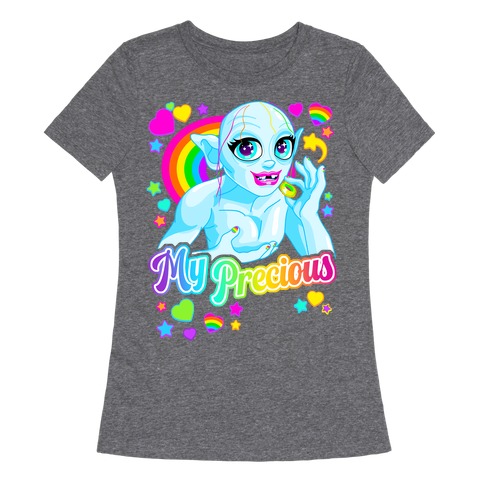 90s Neon Rainbow Gollum Womens T-Shirt