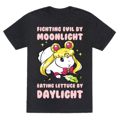Fighting Evil By Moonlight Eating Lettuce By Daylight T-Shirt