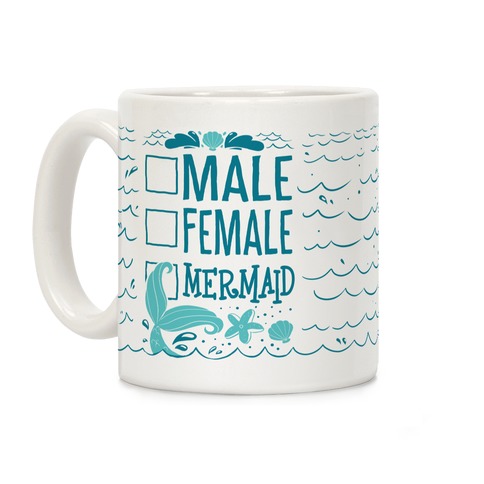 Male, Female, Mermaid Coffee Mug