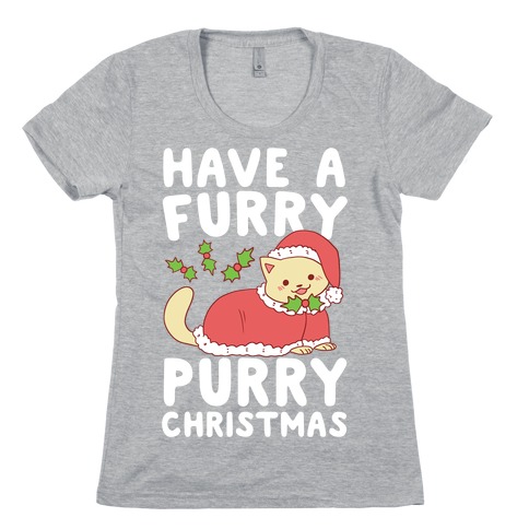Have a Furry, Purry Christmas Womens T-Shirt