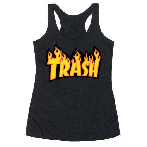 Trash Thrasher Logo Parody Racerback Tank Top