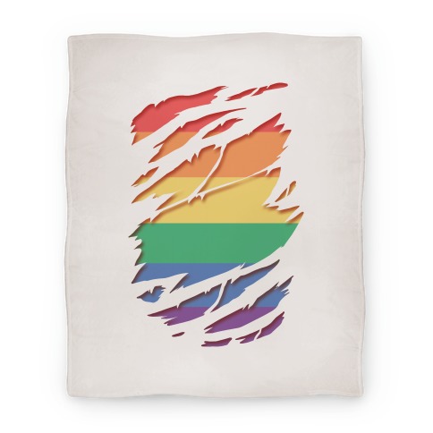 Ripped Shirt: Gay Pride Blanket