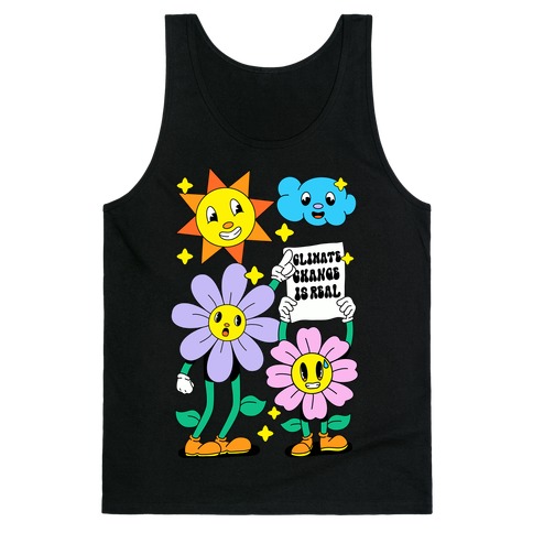 Climate Change Is Real Cartoon Tank Top