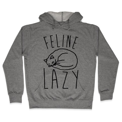 Feline Lazy Hooded Sweatshirt