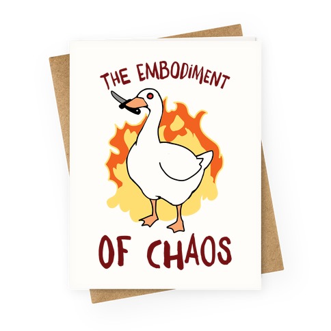 The Embodiment Of Chaos Greeting Card
