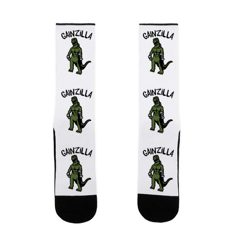 Gainzilla Lifting Parody Sock