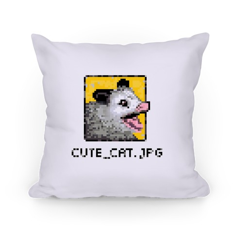 Cute_Cat.Jpg Screaming Pixelated Possum Pillow