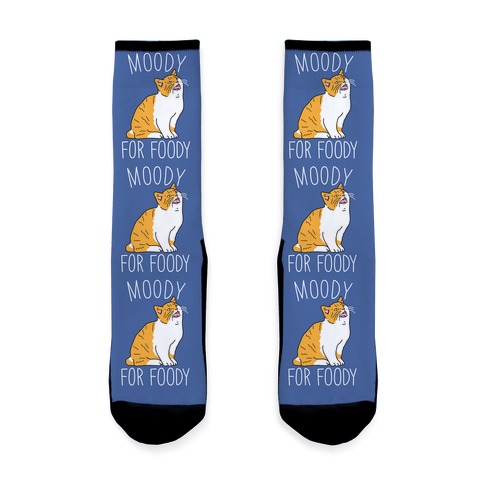 Moody For Foody Cat Sock