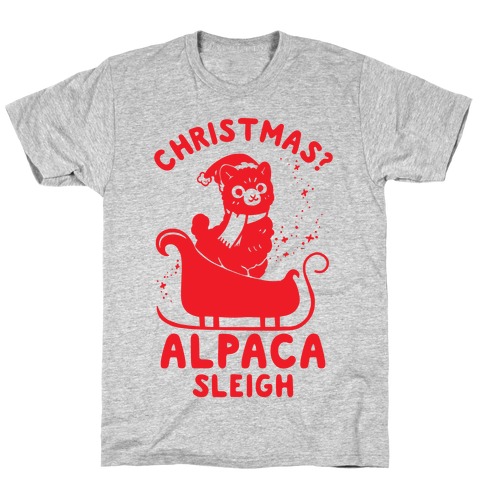 Christmas Alpaca Sleigh T-Shirt