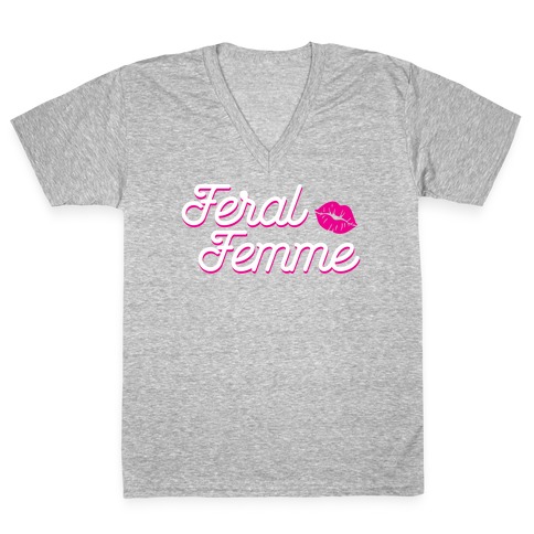 Feral Femme V-Neck Tee Shirt