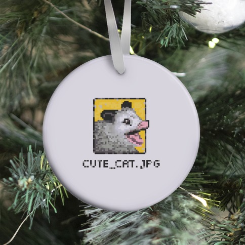 Cute_Cat.Jpg Screaming Pixelated Possum Ornament
