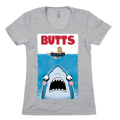BUTTS Jaws Parody Womens T-Shirt