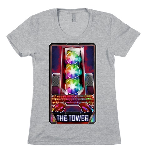 The Gaming Tower Tarot Card Womens T-Shirt