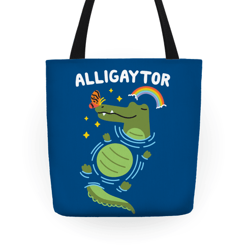 Alligator hot sale tote bag