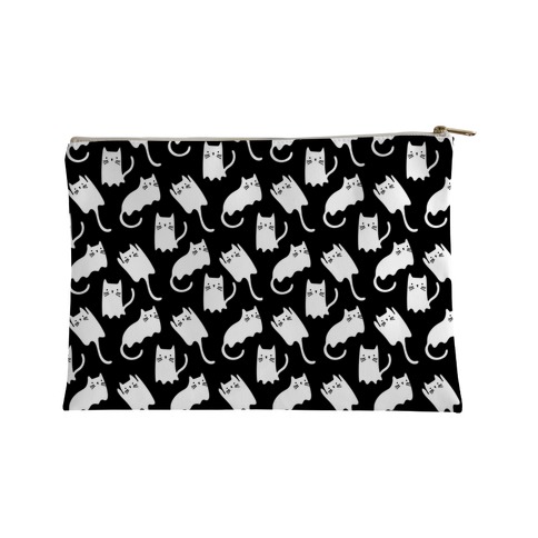Ghost Cat Pattern Accessory Bag