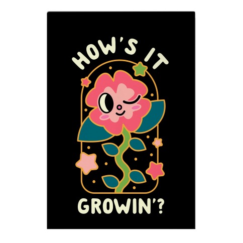 How's It Growin'? Waving Plant Friend Garden Flag