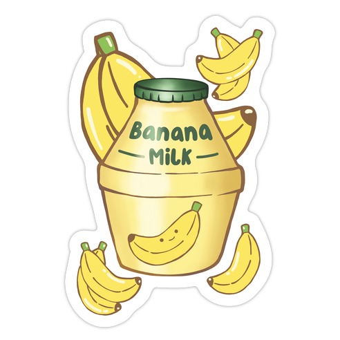 Banana Milk Die Cut Sticker
