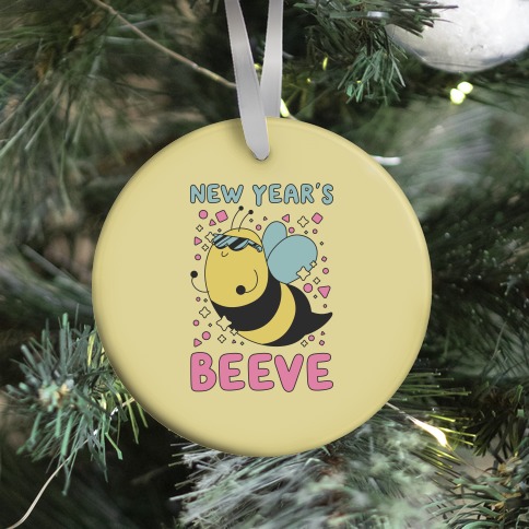 New Year's Beeve (New Year's Party Bee) Ornament