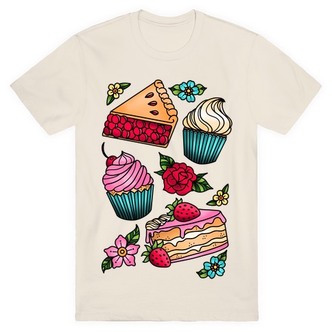 Traditional Tattoo Style Desserts T-Shirt