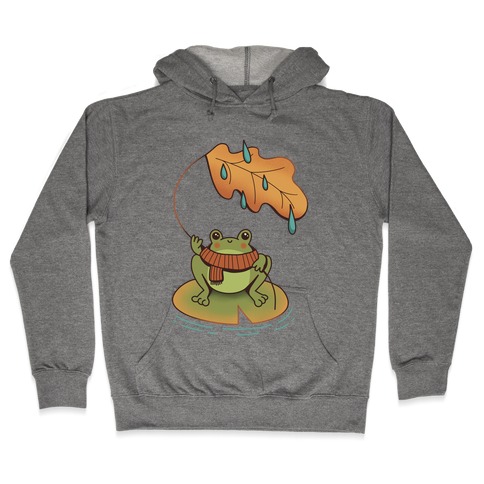 Rainy Fall Frog Hooded Sweatshirt
