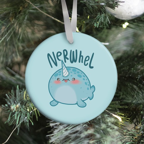 Derpy Narwhal Nerwhel Ornament