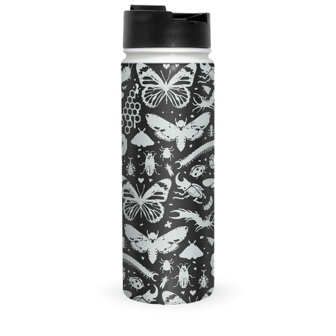 Insect Silhouette Pattern Travel Mug