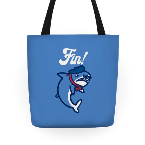 Fin French Shark Parody Tote
