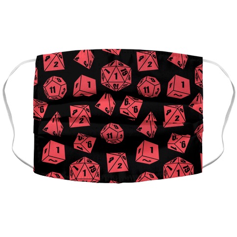 RPG Dice Pattern Accordion Face Mask