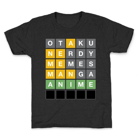 Anime Otaku Wordle Kids T-Shirt