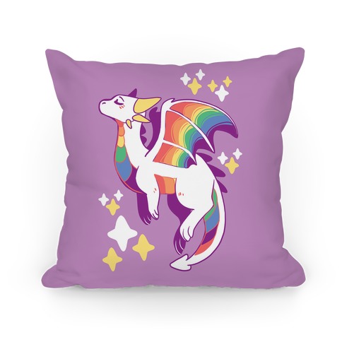Gay Pride Dragon Pillow