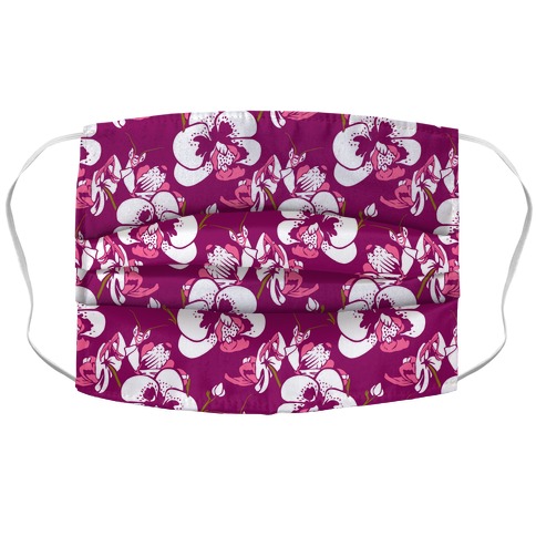Orchid Mantis Pattern Fuchsia Accordion Face Mask