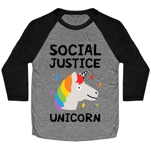 Social Justice Unicorn Baseball Tee
