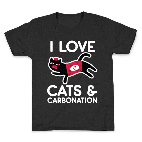 I Love Cats & Carbonation Kids T-Shirt