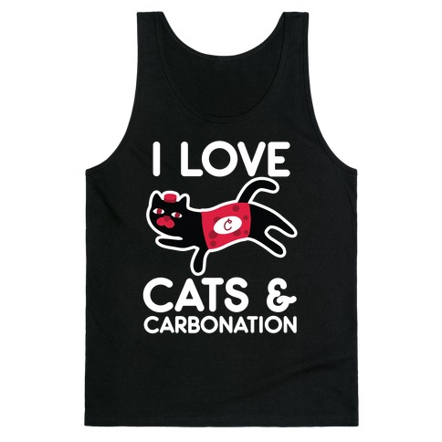 I Love Cats & Carbonation Tank Top