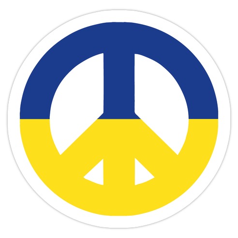 Peace symbol (Ukraine) Die Cut Sticker
