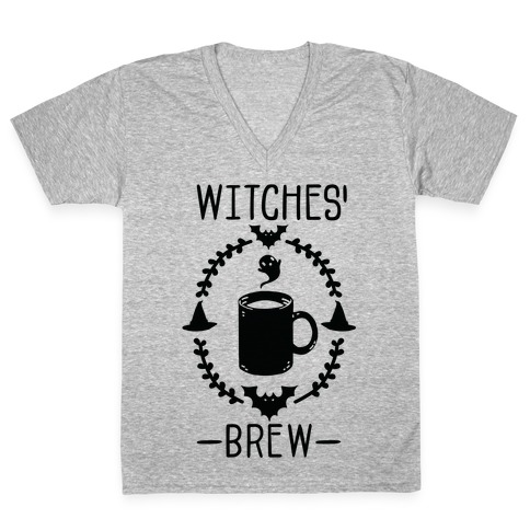 Witches' Brew Coffee V-Neck Tee Shirt