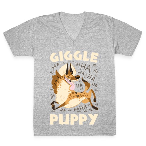Giggle Puppy V-Neck Tee Shirt
